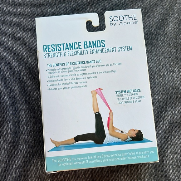 Resistance Bands for Strengthening & Flexibility Enhancement 3 Bands NEW in box - Picture 3 of 5